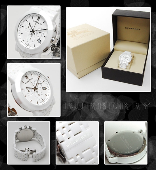2022122906373069 - 博柏利BURBERRY （巴寶莉）白色圓形蝴蝶扣陶瓷中性時尚腕錶 BU1770￥1800