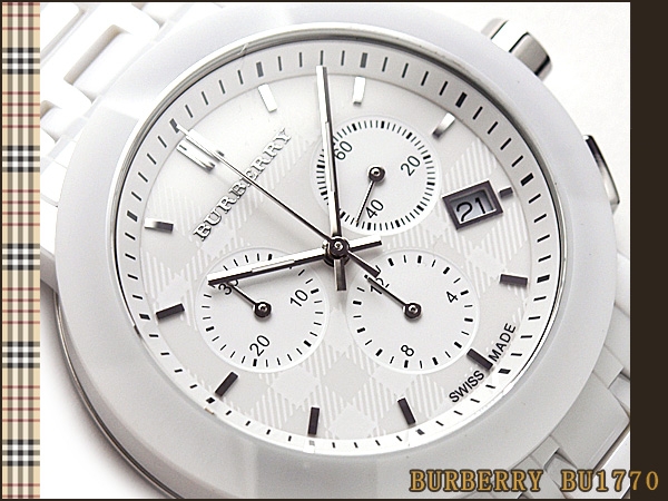 2022122906373465 - 博柏利BURBERRY （巴寶莉）白色圓形蝴蝶扣陶瓷中性時尚腕錶 BU1770￥1800