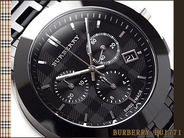 2022122907055567 - 博柏利Burberry（巴寶莉） 黑色陶瓷石英手錶 BU1771 時尚錶盤設計 彰現個性魅力￥1180