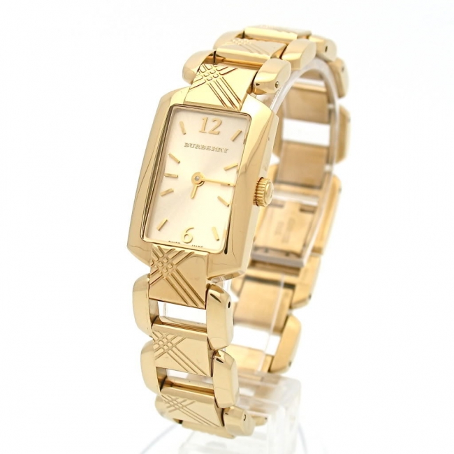 202212291050245 - 博柏利BURBERRY (巴寶莉) 英倫風情時尚鍍金流行時裝方形石英鋼帶女錶 BU4213￥882