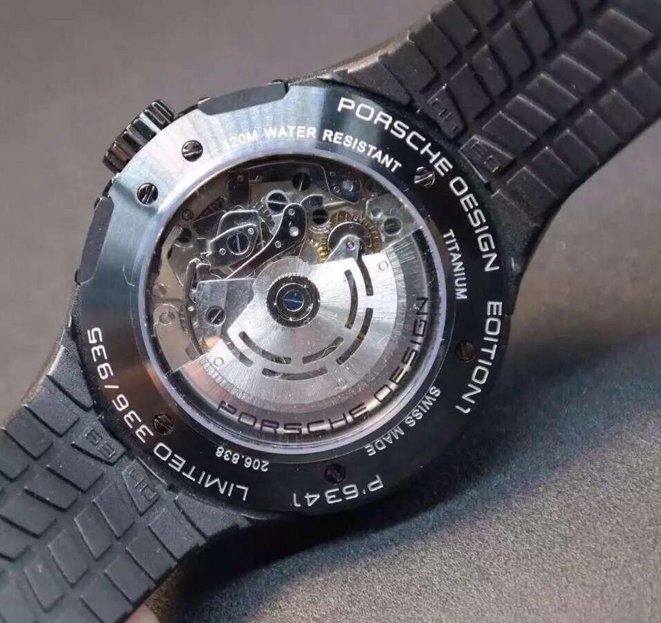 202212291523196 - 保時捷腕錶，鈦鋼錶殼，瑞士7750機械機芯，透底，男錶，矽膠錶帶！￥1590