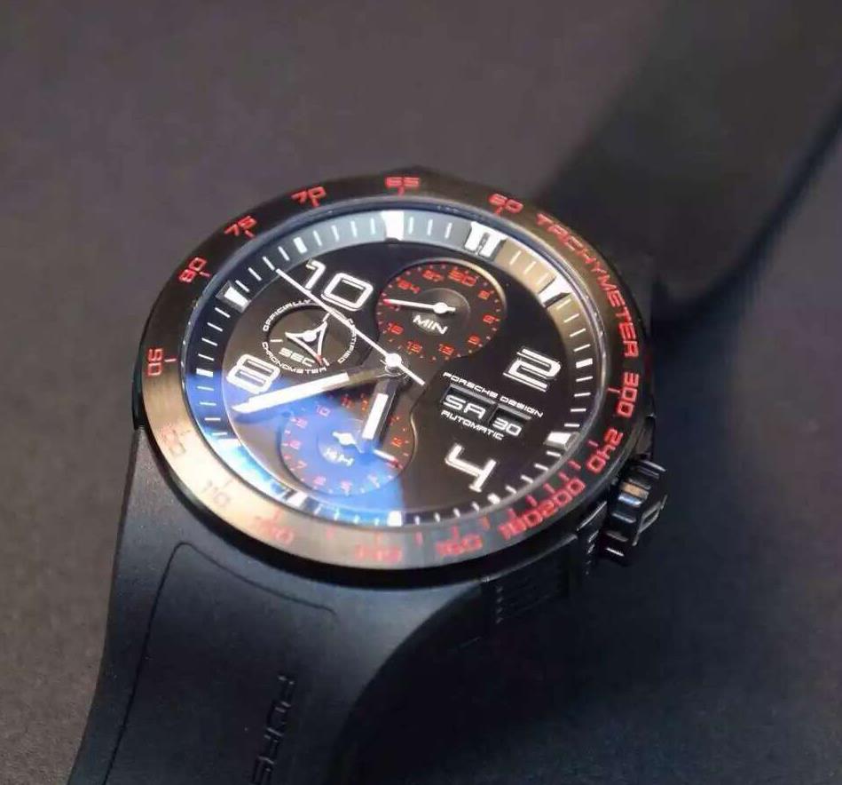 2022122915233825 - 保時捷腕錶，鈦鋼錶殼，瑞士7750機械機芯，透底，男錶，矽膠錶帶！￥1590