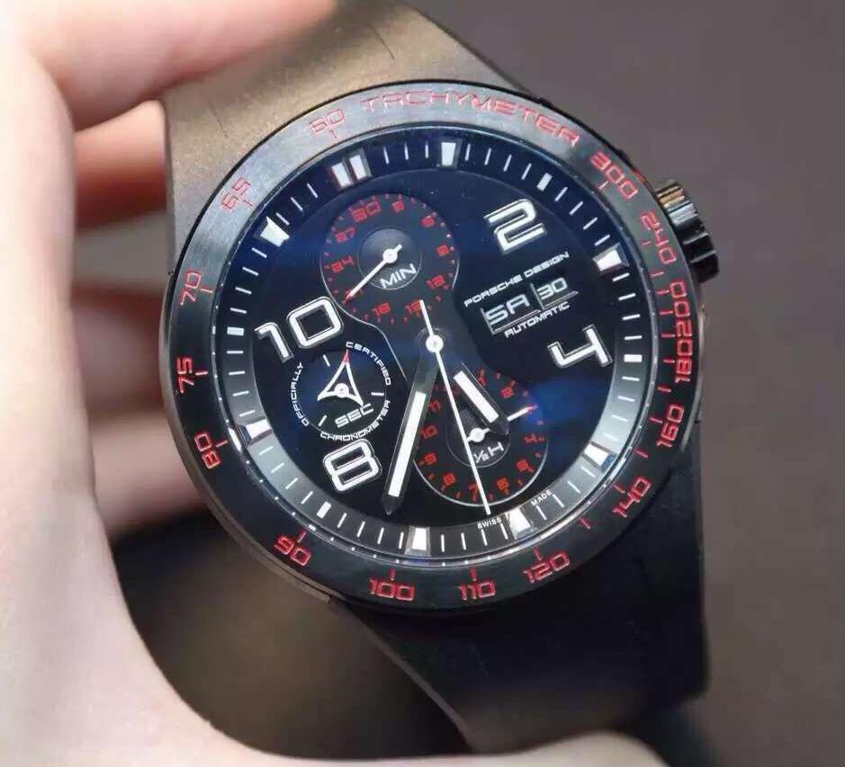 2022122915234362 - 保時捷腕錶，鈦鋼錶殼，瑞士7750機械機芯，透底，男錶，矽膠錶帶！￥1590
