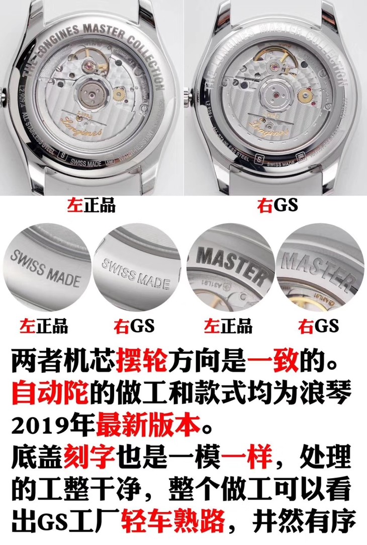 2023012610464034 - GS廠浪琴名匠月相 L2.909.4.78.6 復刻手錶￥2880