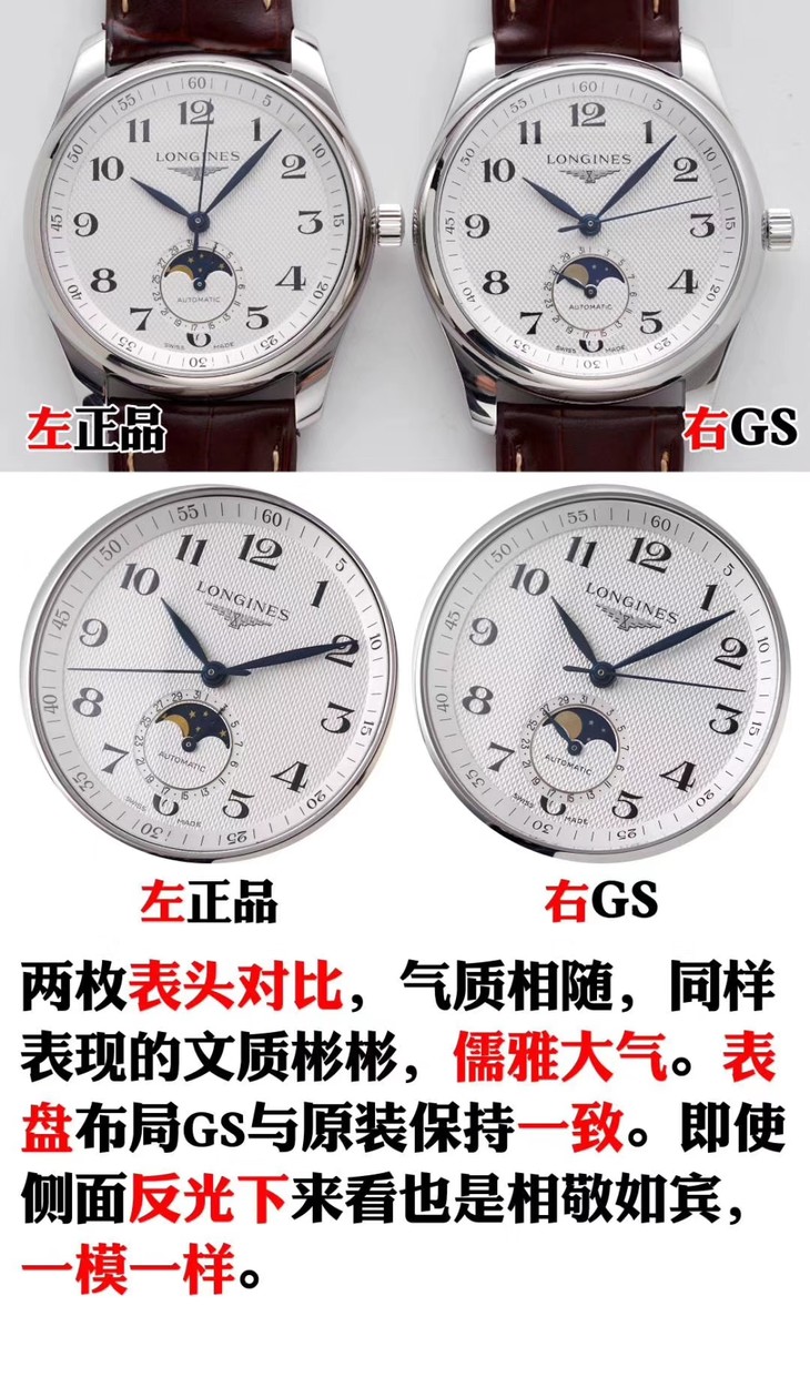 2023012610464546 - GS廠浪琴名匠月相 L2.909.4.78.6 復刻手錶￥2880