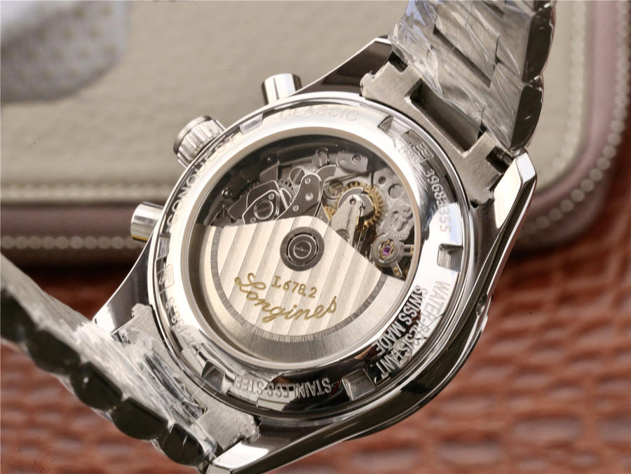 202301261330193 - 浪琴康鉑繫列高仿手錶 L2.798.4.72.6 月相八針 機械錶￥2880