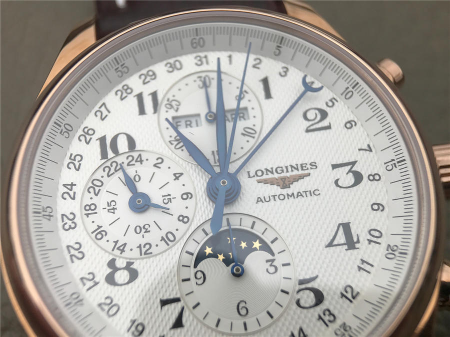 2023012614385770 - 浪琴名匠哪高仿手錶的好 3M復刻手錶浪琴名匠繫列L2.673.8.78.3 玫瑰金 高仿手錶 42mm￥2980