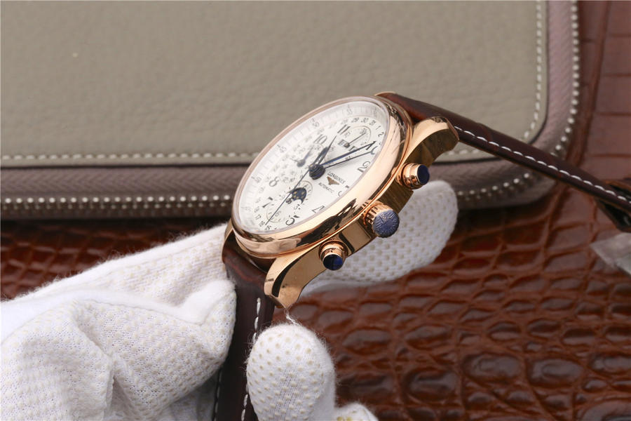 2023012614390156 - 浪琴名匠哪高仿手錶的好 3M復刻手錶浪琴名匠繫列L2.673.8.78.3 玫瑰金 高仿手錶 42mm￥2980