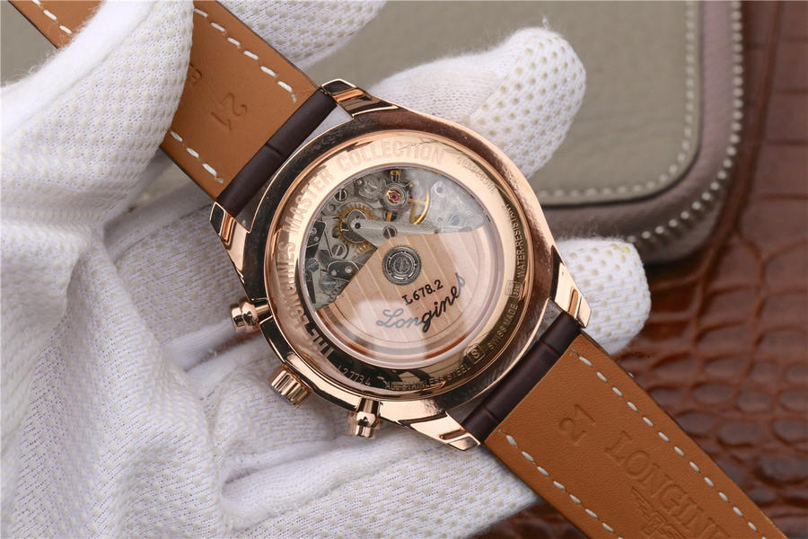 2023012614390732 - 浪琴名匠哪高仿手錶的好 3M復刻手錶浪琴名匠繫列L2.673.8.78.3 玫瑰金 高仿手錶 42mm￥2980
