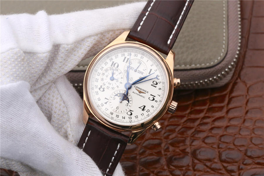 2023012614391147 - 浪琴名匠哪高仿手錶的好 3M復刻手錶浪琴名匠繫列L2.673.8.78.3 玫瑰金 高仿手錶 42mm￥2980