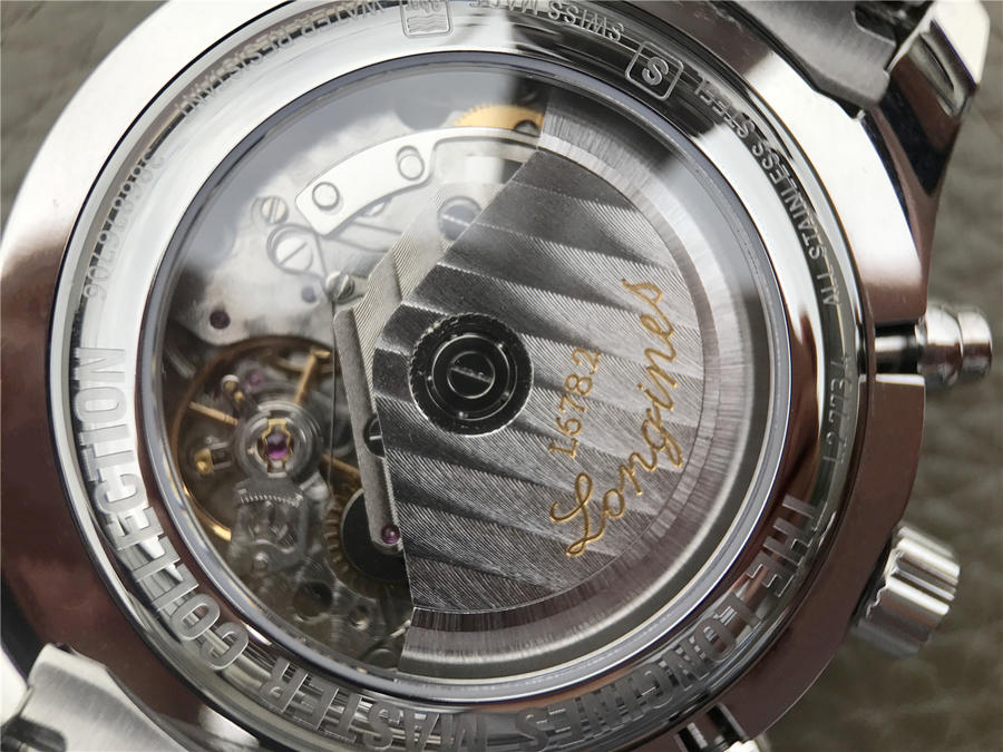 2023012614524040 - 浪琴名匠高仿手錶3m廠 L2.773.4.51.6 42mm 黑盤 八針月相￥2880