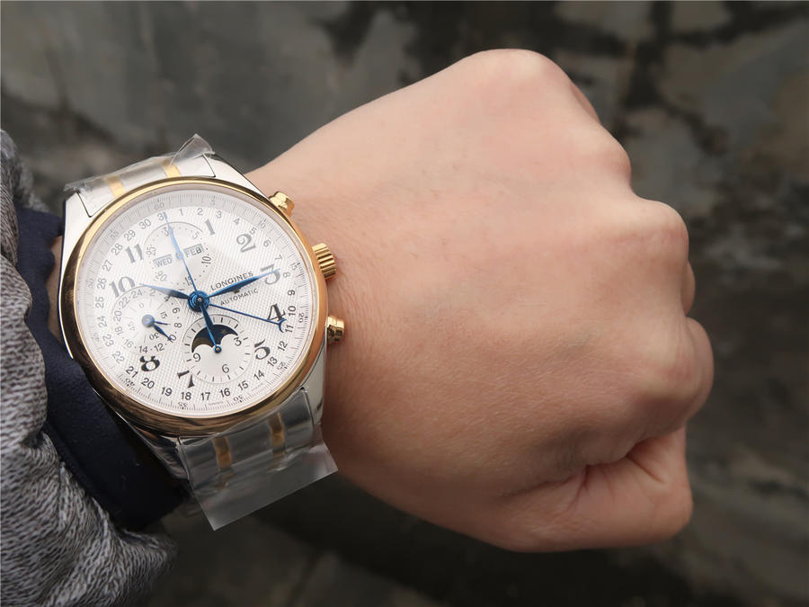 2023012615163063 - 高仿手錶浪琴 八針月相 GS廠浪琴名匠繫列L2.773.5.78.7 間金 高仿手錶￥3080