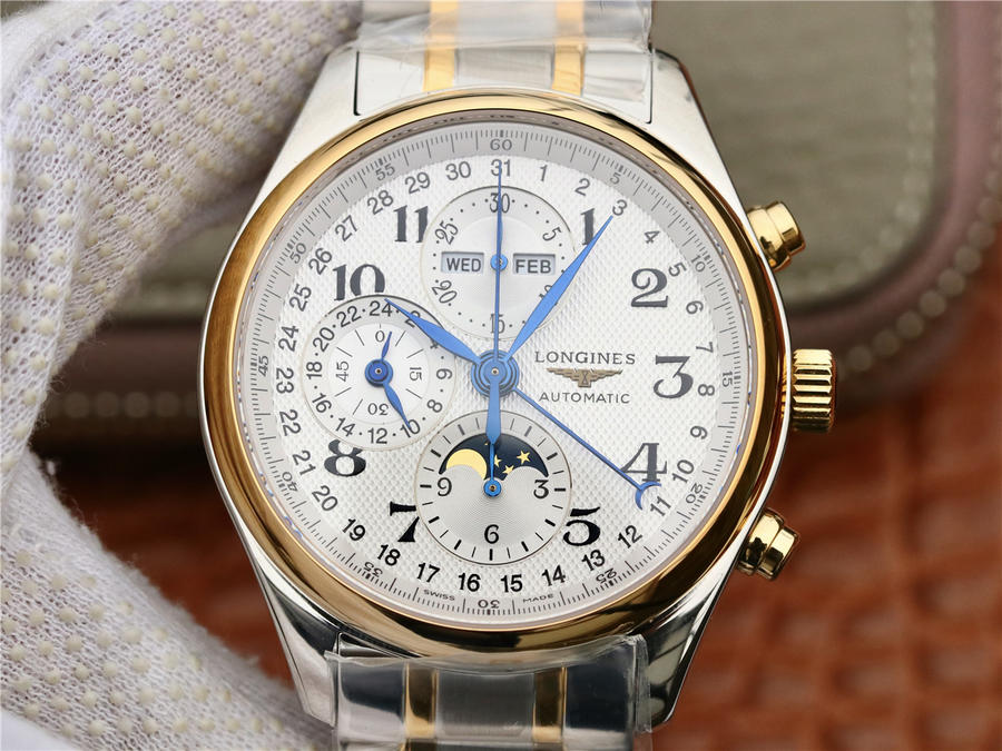 2023012615163344 - 高仿手錶浪琴 八針月相 GS廠浪琴名匠繫列L2.773.5.78.7 間金 高仿手錶￥3080