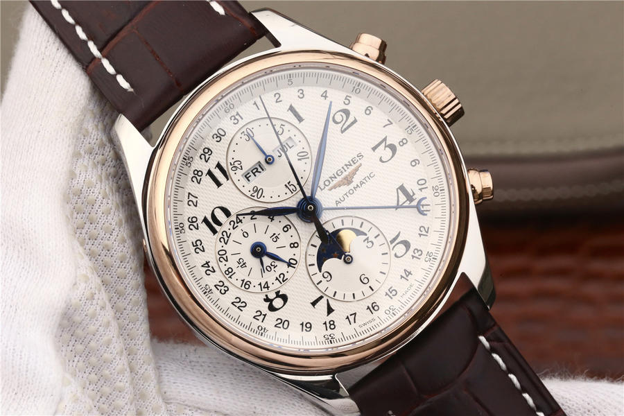 2023012615194044 - 浪琴月相錶 高仿手錶 3M浪琴名匠繫列42mm大號月相男錶￥2880