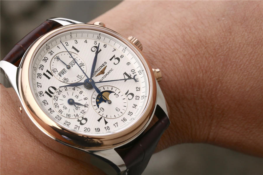 202301261519466 - 浪琴月相錶 高仿手錶 3M浪琴名匠繫列42mm大號月相男錶￥2880