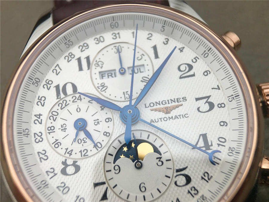 2023012615195533 - 浪琴月相錶 高仿手錶 3M浪琴名匠繫列42mm大號月相男錶￥2880