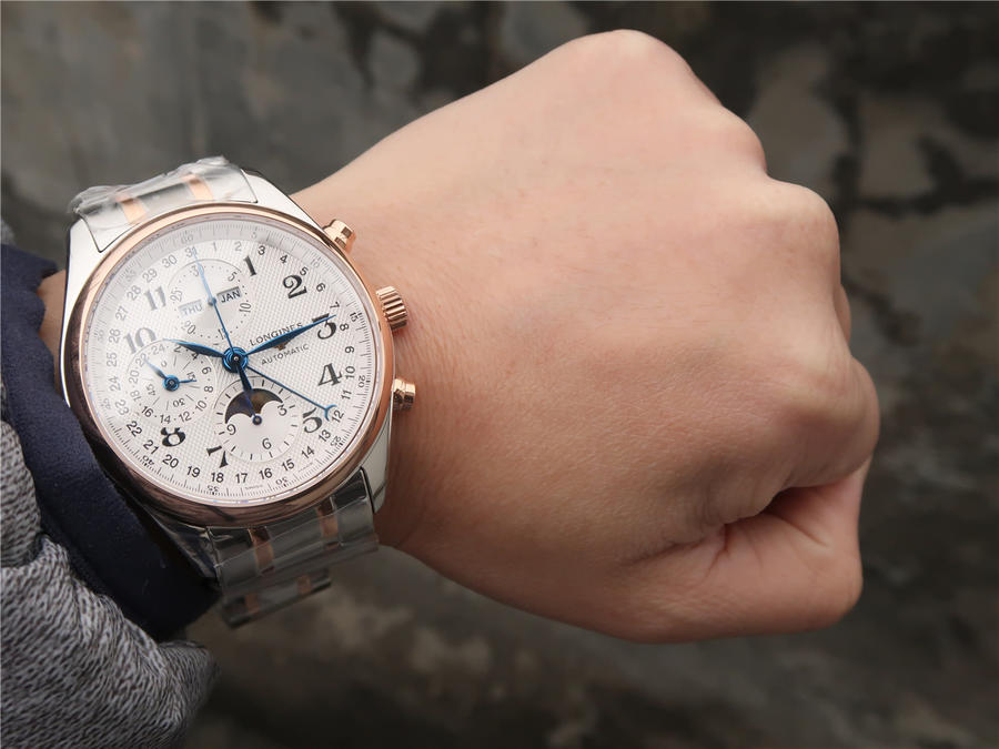 2023012706100549 - 浪琴高仿手錶月相價格 GS廠浪琴名匠繫列L2.773.5.78.7 間玫瑰金 高仿手錶￥3080