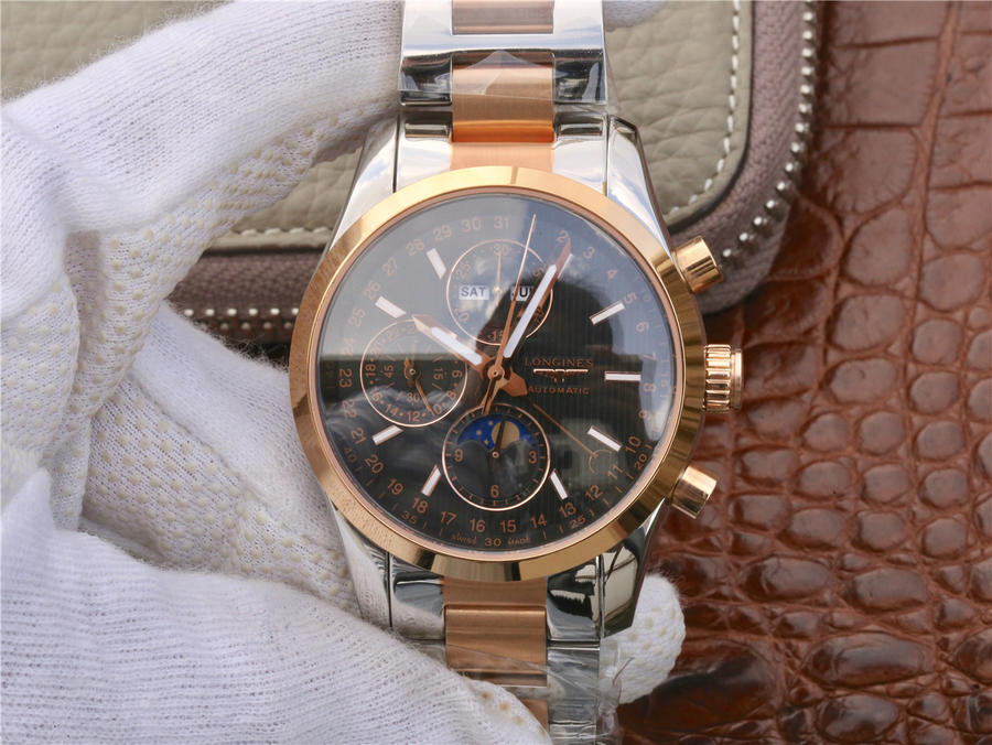 2023012711355536 - 浪琴手錶康鉑復刻手錶 浪琴制錶傳統繫列康鉑款多功能自動機械錶￥2980