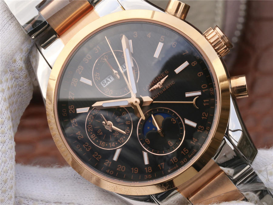2023012711360122 - 浪琴手錶康鉑復刻手錶 浪琴制錶傳統繫列康鉑款多功能自動機械錶￥2980