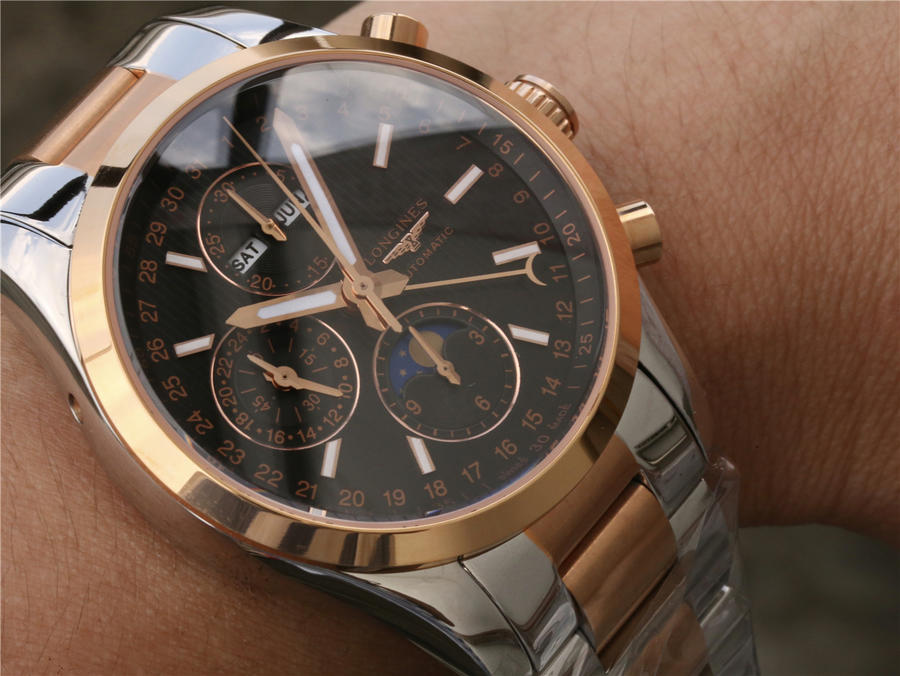2023012711362768 - 浪琴手錶康鉑復刻手錶 浪琴制錶傳統繫列康鉑款多功能自動機械錶￥2980