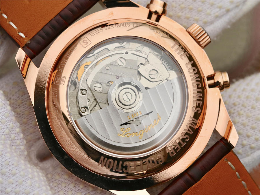 2023012908185950 - 復刻手錶浪琴月相錶價格 GS廠浪琴名匠繫列L2.673.8.78.3 玫瑰金皮帶高仿手錶￥2980
