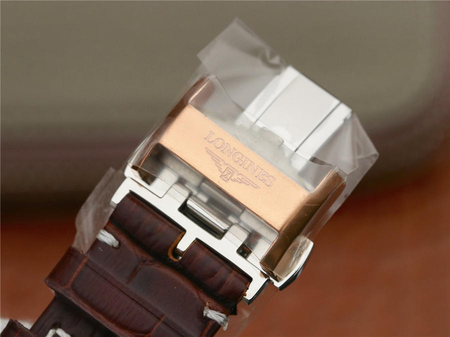 2023012908190133 - 復刻手錶浪琴月相錶價格 GS廠浪琴名匠繫列L2.673.8.78.3 玫瑰金皮帶高仿手錶￥2980