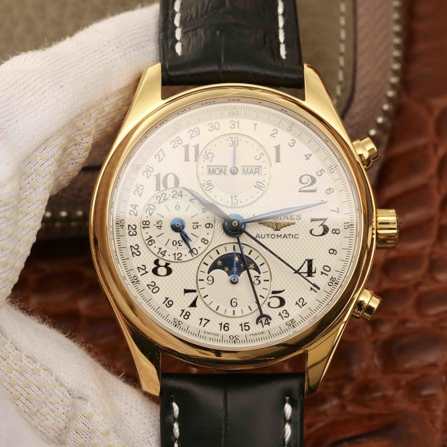 2023013012025521 - 浪琴名匠月相哪家高仿手錶的好 3m廠浪琴八針月相全金 42毫米￥2880