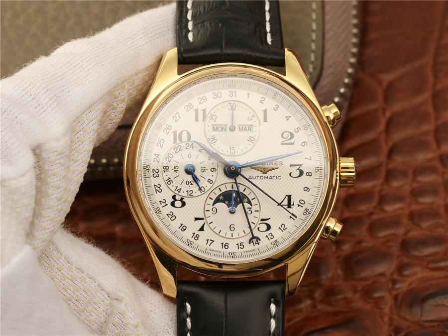 2023013012030538 - 浪琴名匠月相哪家高仿手錶的好 3m廠浪琴八針月相全金 42毫米￥2880