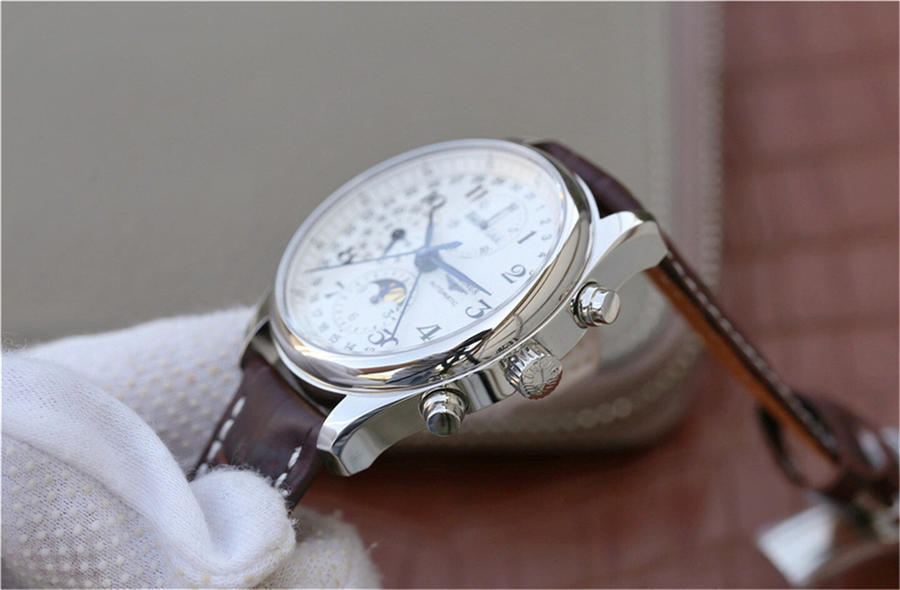 2023013012132420 - 高仿手錶浪琴名匠月相42mm L2.773.4.78.3 八針月相機械錶皮帶￥2780