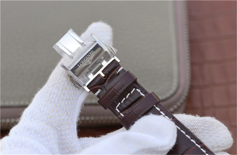 2023013012133638 - 高仿手錶浪琴名匠月相42mm L2.773.4.78.3 八針月相機械錶皮帶￥2780