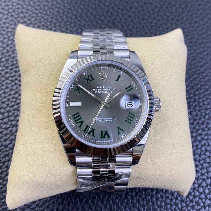2023020108435551 - c廠手錶勞力士日誌價格 41腕錶 m126334 石闆灰色錶盤 綠籮￥3780