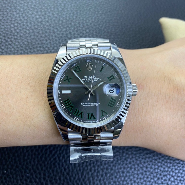 2023020108443082 - c廠手錶勞力士日誌價格 41腕錶 m126334 石闆灰色錶盤 綠籮￥3780