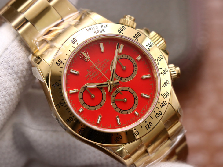 2023021016192124 - 勞力士迪通拿精仿錶多少錢 jh廠手錶全金勞力士迪通拿 紅色盤￥3680