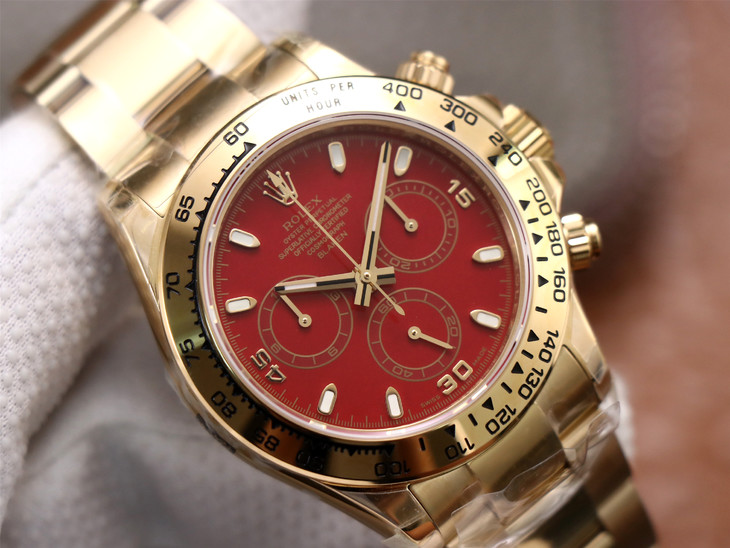 2023021016235042 - 勞力士迪通拿精仿錶價格 jh廠手錶全金勞力士迪通拿 紅色盤￥3680
