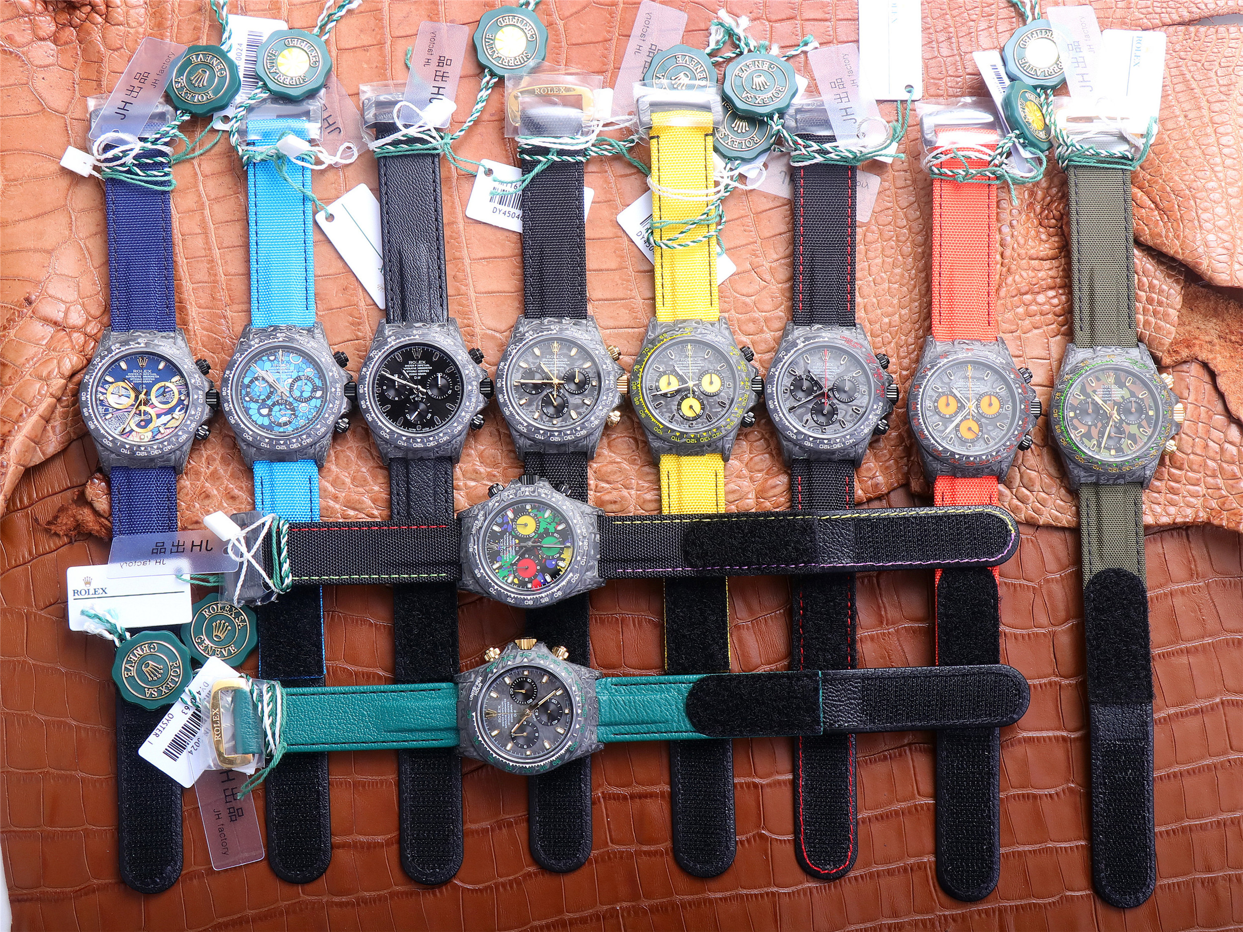 2023021205185558 - 精仿勞力士迪通拿橡膠錶帶 JH廠手錶勞力士迪通拿碳纖維定制版￥4580