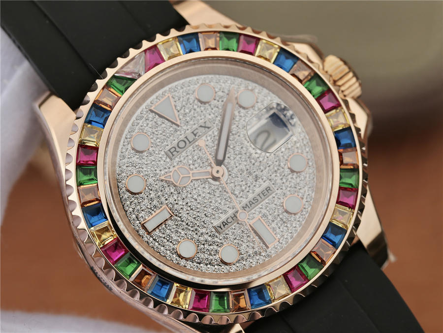 2023021707534968 - KS勞力士金遊艇Rolex m116655-0005鑲滿鉆字面￥3280