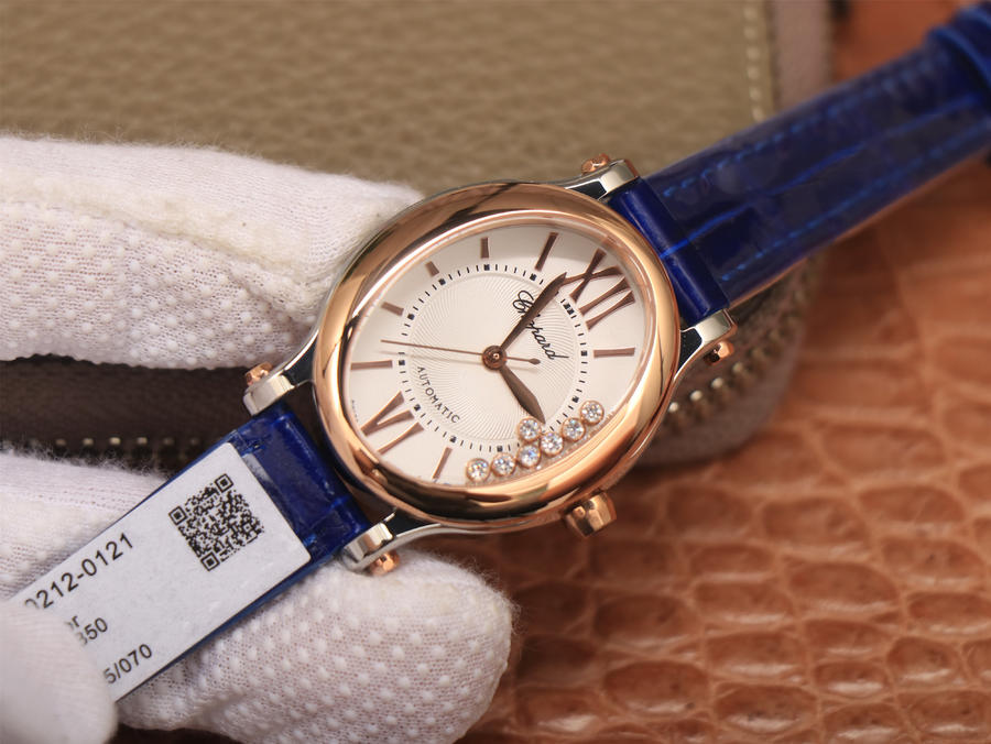 2023022111473530 - 復刻手錶蕭邦女士手錶價格及圖片 蕭邦CHOPARD快樂鉆石女錶玫瑰金￥3180