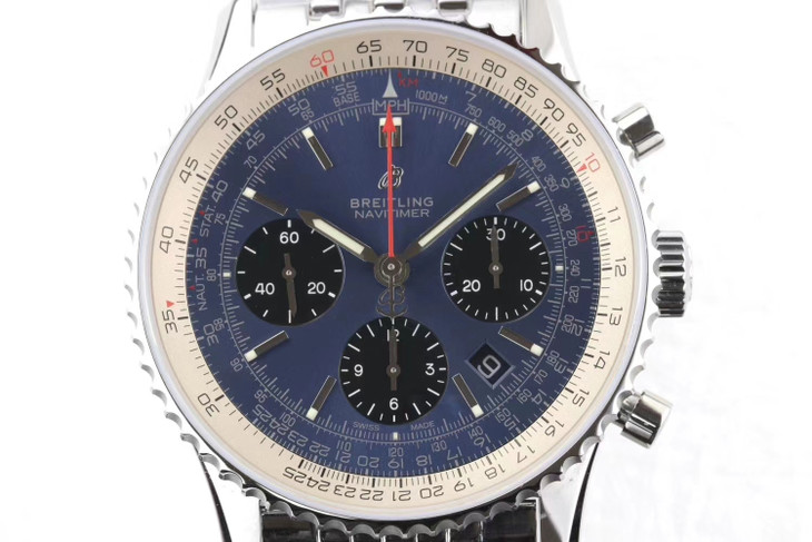202303050353458 - 百年靈復刻男士手錶多少錢 gf廠手錶百年靈航空計時1繫列 AB0121211C1A1 藍盤￥3680