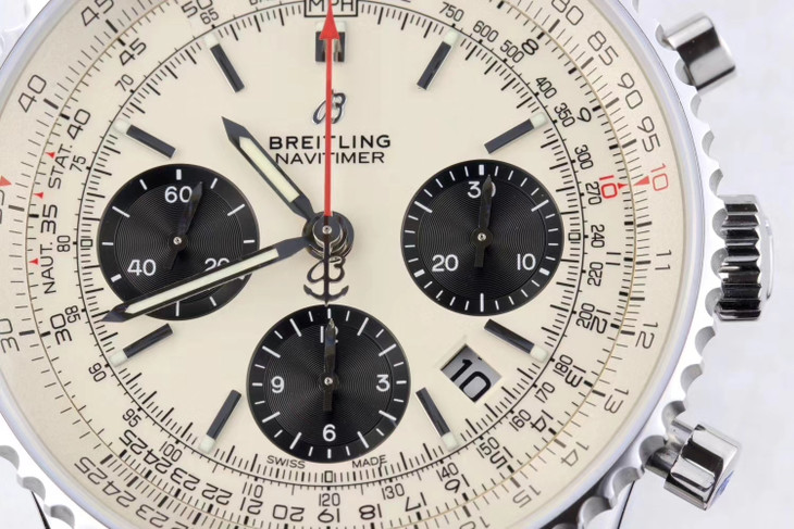 2023030507000541 - 復刻百年靈航空計時手錶 gf廠手錶百年靈航空計時1繫列 AB0310211G1A1 白盤￥3680