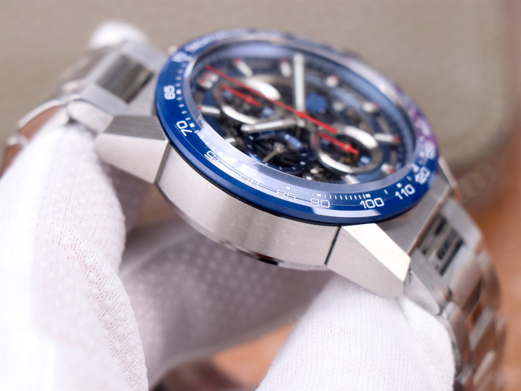 2023030602270842 - 精仿泰格豪雅男士手錶 XF廠手錶泰格豪雅 CAR2A1T.FT6052 藍盤￥3780