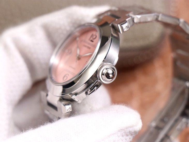 2023030714043418 - 精仿的卡地亞帕莎腕錶 v9廠手錶卡地亞帕莎 粉色盤 女錶￥2980