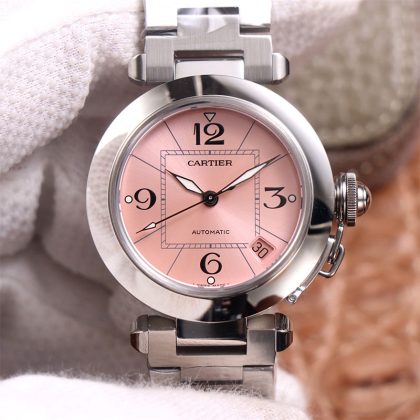 2023030714054450 420x420 - 精仿的卡地亞帕莎腕錶 v9廠手錶卡地亞帕莎 粉色盤 女錶￥2980