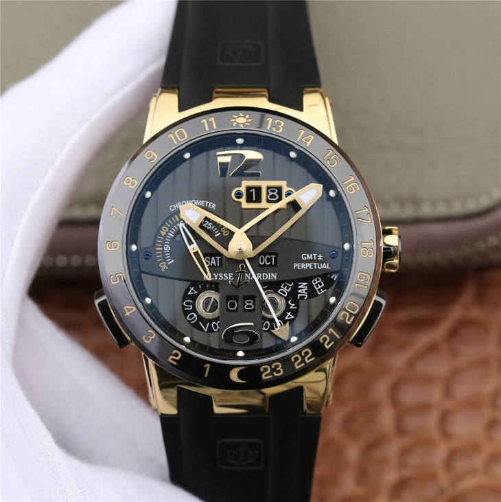 2023031709592850 - 雅典鎏金藍高仿手錶版 TW廠雅典航海世家 El Toro/Black Toro萬年歴腕錶￥3680