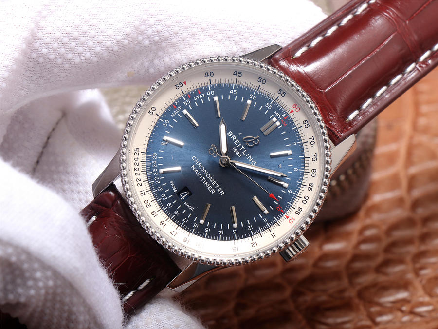 20230405041102100 - 百年靈哪個廠手錶復刻的好 tf廠手錶百年靈航空計時1 藍盤￥3180