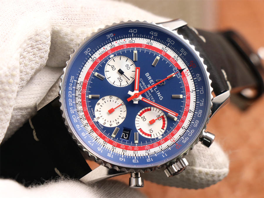 20230406011430100 - 百年靈高仿手錶在哪買 V9廠百年靈航空計時1繫列B01航空特別版手錶￥3180