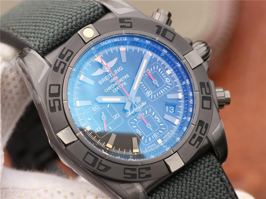 2023040805261130 - 百年靈高仿手錶真嗎 GF百年靈機械計時44mm黑鋼腕錶MB0111C3/BE35￥3580