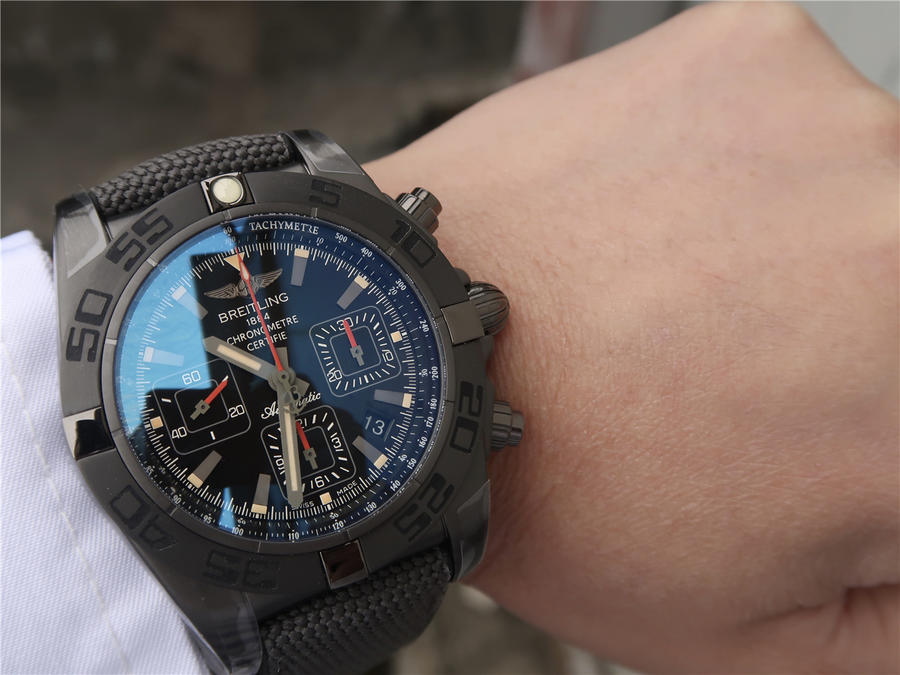 2023040805262886 - 百年靈高仿手錶真嗎 GF百年靈機械計時44mm黑鋼腕錶MB0111C3/BE35￥3580