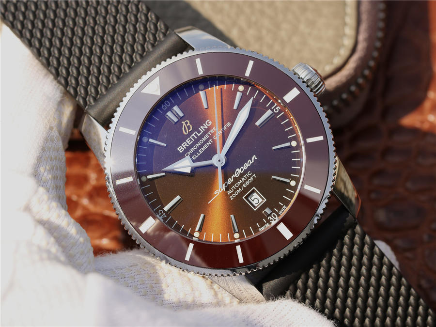2023041203102519 - 復刻手錶百年靈超級海洋手錶 百年靈超級海洋文化二代棕色錶帶￥2880