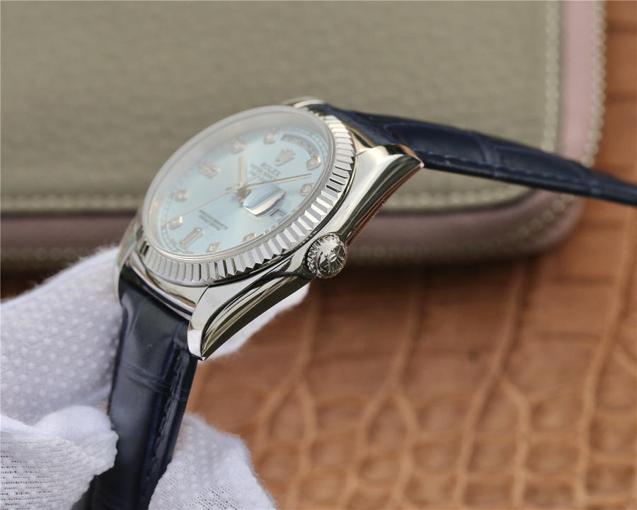 2023043001175991 - 正品刻模一比一高仿手錶勞力士星期日歴型 118139 冰藍面￥3580