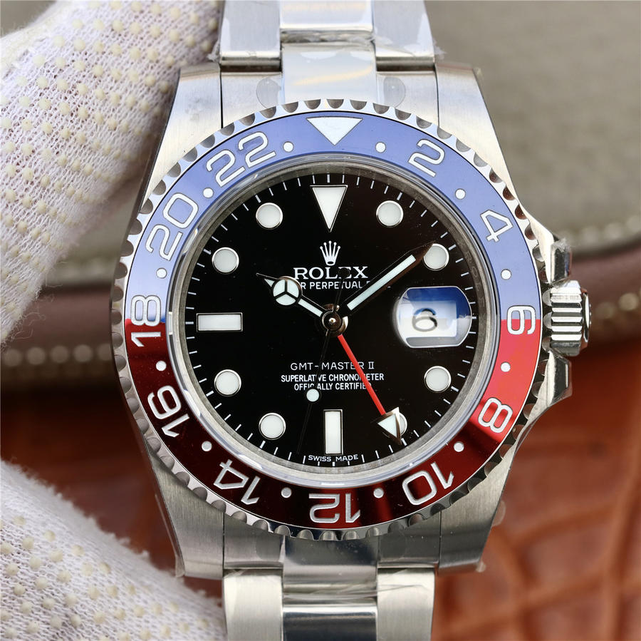 2023050201391623 - 正品刻模復刻勞力士格林尼治紅藍高仿手錶 GMT 116719BLRO￥3980